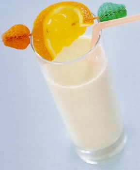 Коктель Персиковый сон с персиками молоком